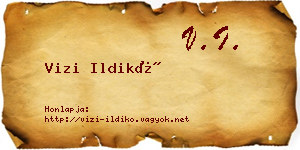 Vizi Ildikó névjegykártya