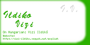 ildiko vizi business card